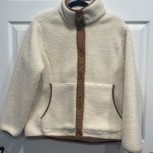 Cream Sherpa jacket NWOT